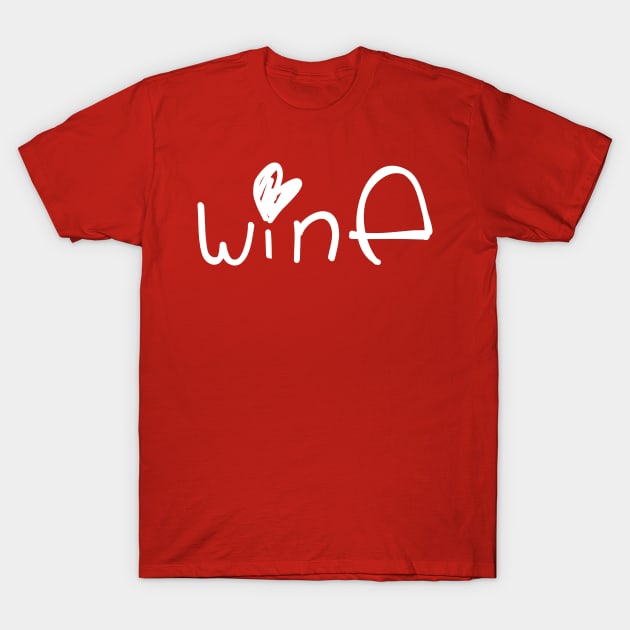 Cute Wine T-Shirt by PsychicCat